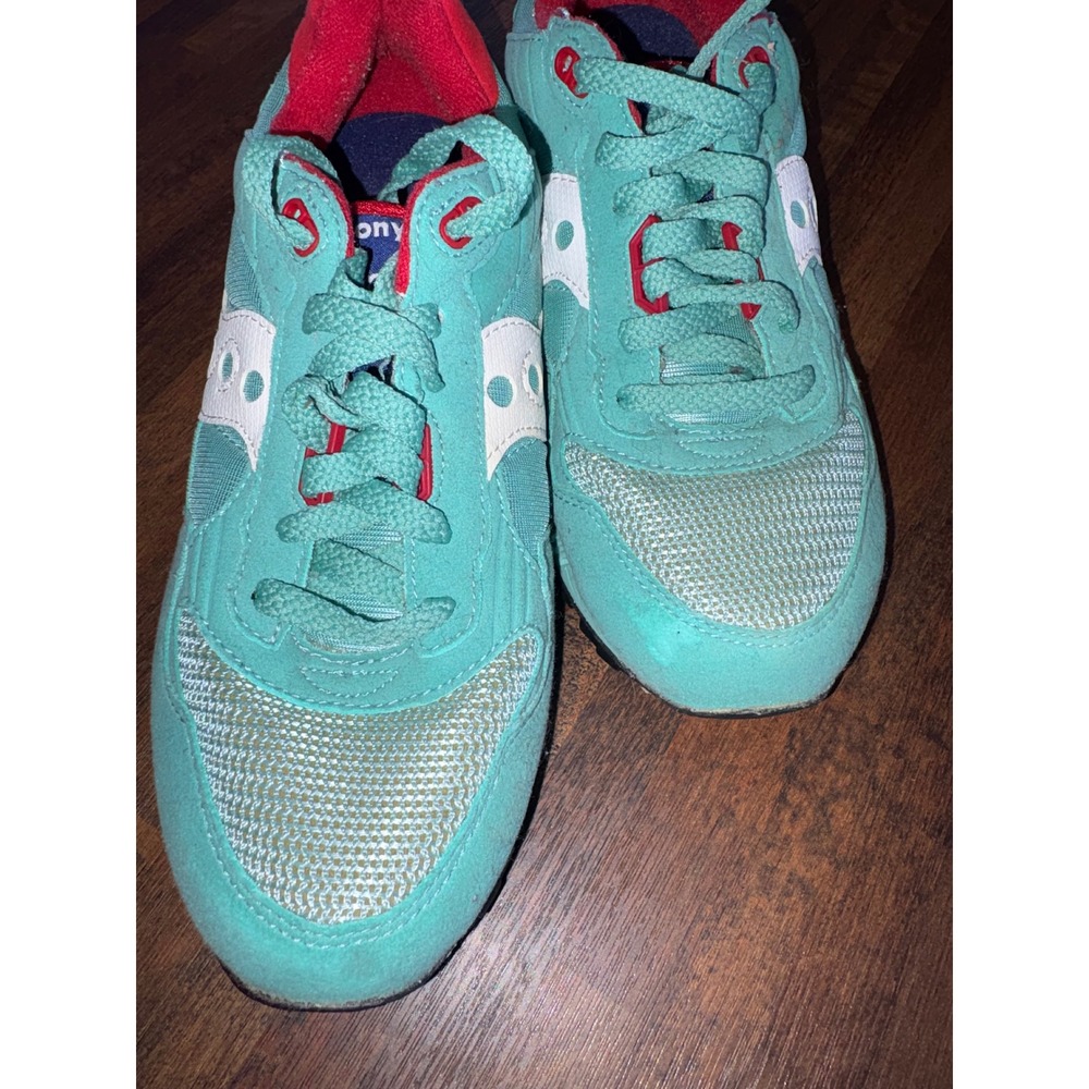 Saucony Shadow‎ 5000 Womens Mint Green Red Running Shoes S60033-65 Size 8.5 READ - Picture 3 of 7